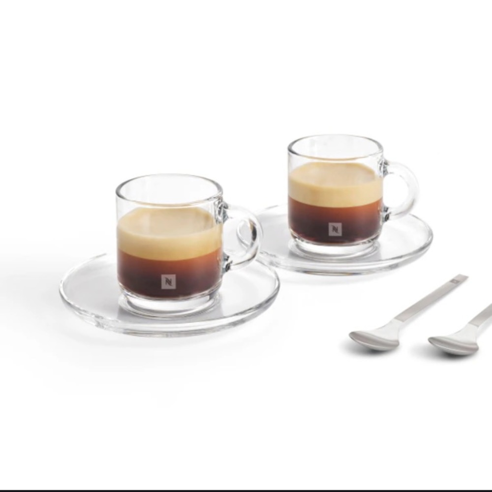 Set of 2 Nespresso vertuo espresso cup with saucer